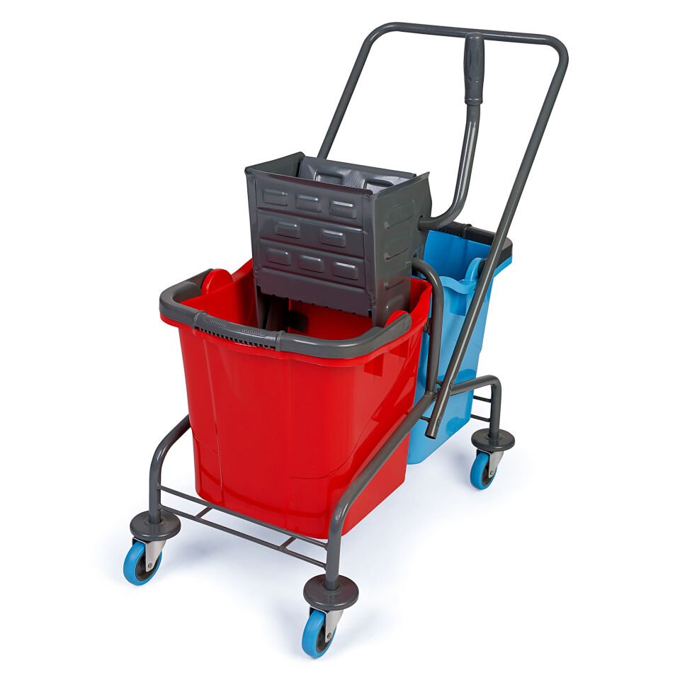 Metal Boyalı, Metal Pres (Mp791), Mimoza Kovalı (Sk800), Sepetsiz, Bilyalı Metal Tekerlekli 2X25 Lt