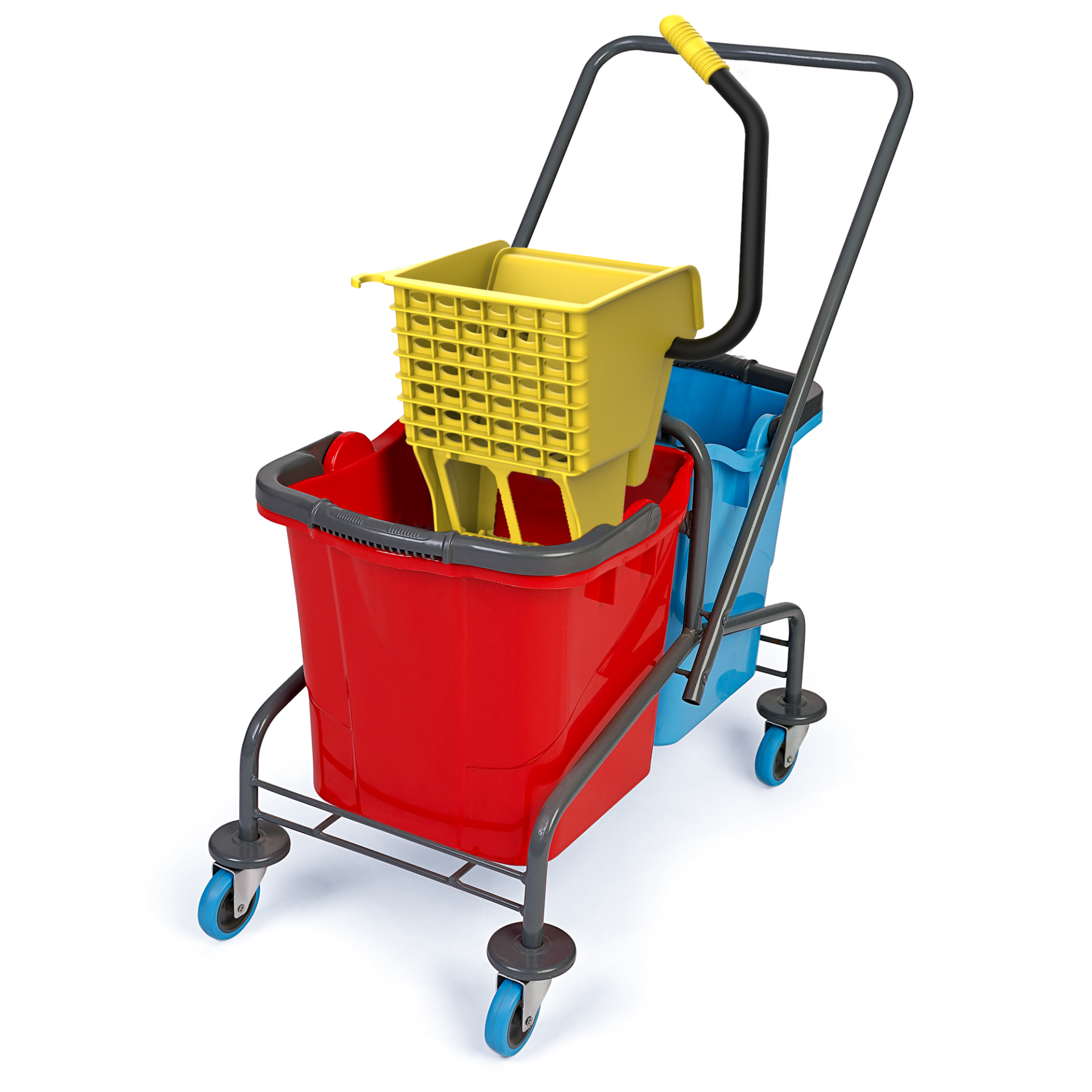 METAL BOYALI,  ENJOY PLASTİK PRESLİ (UTP792), MİMOZA KOVALI (SK800), SEPETSİZ, BİLYALI METAL TEKERLEKLİ 2x25 lt