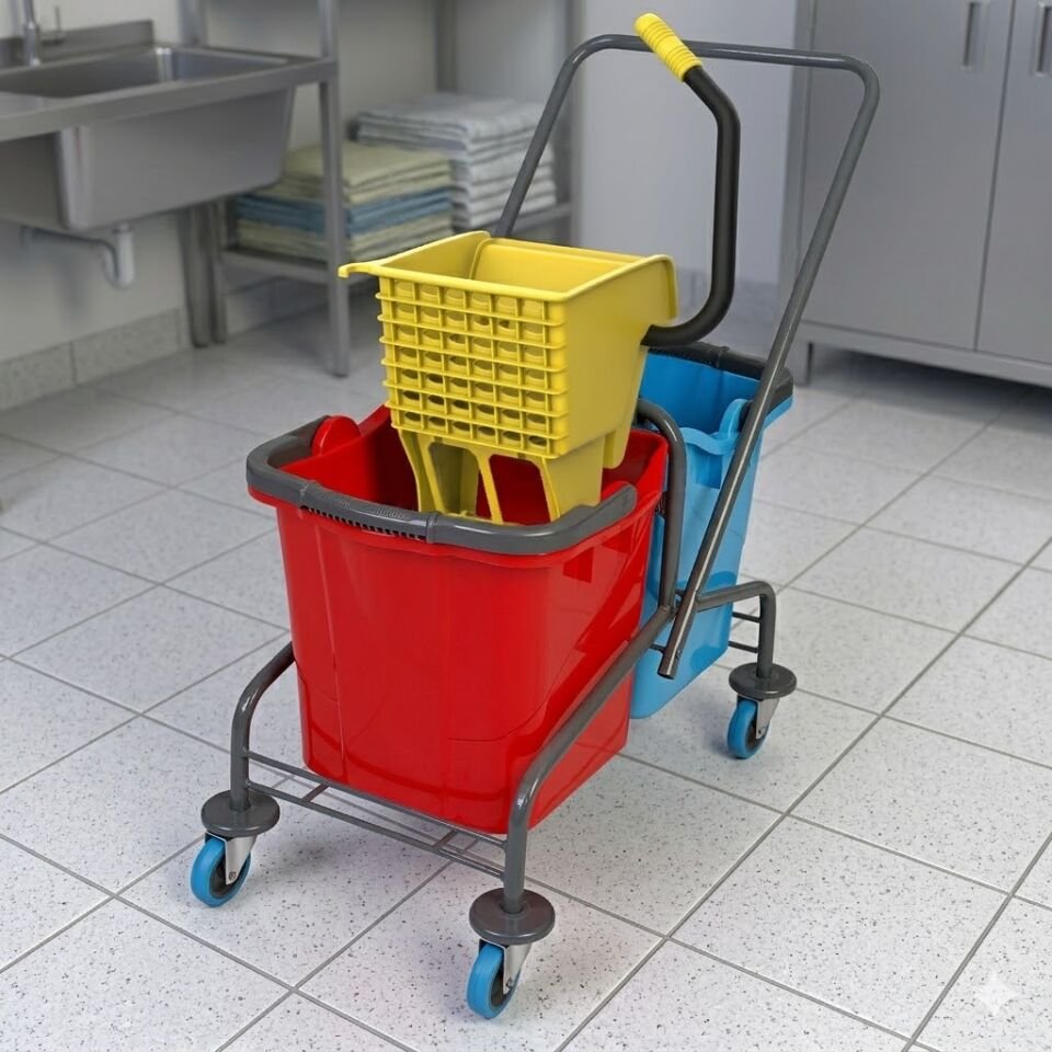 Metal Boyalı,  Enjoy Plastik Presli (Utp792), Mimoza Kovalı (Sk800), Sepetsiz, Bilyalı Metal Tekerlekli 2X25 Lt