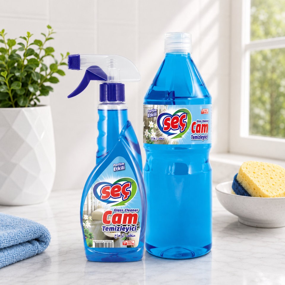 Seç Cam Temizleyici Sprey Blue 500+1000 Ml 12 Adet
