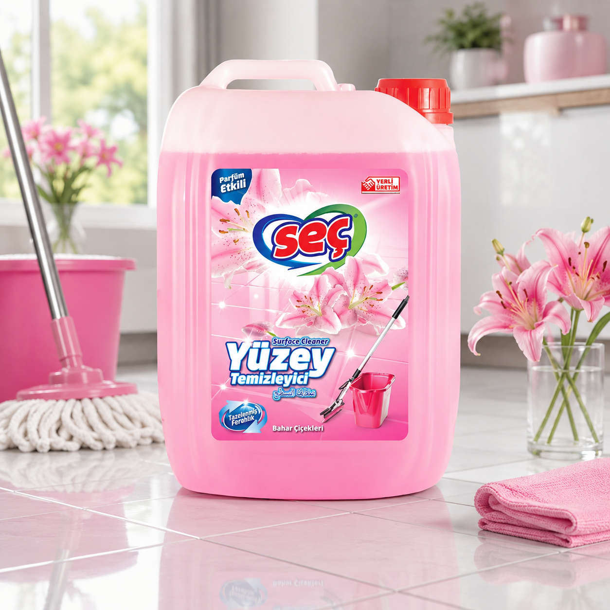 Seç Fresh Genel Temizlik Floral (Pembe) 3.5Kg 6 Adet