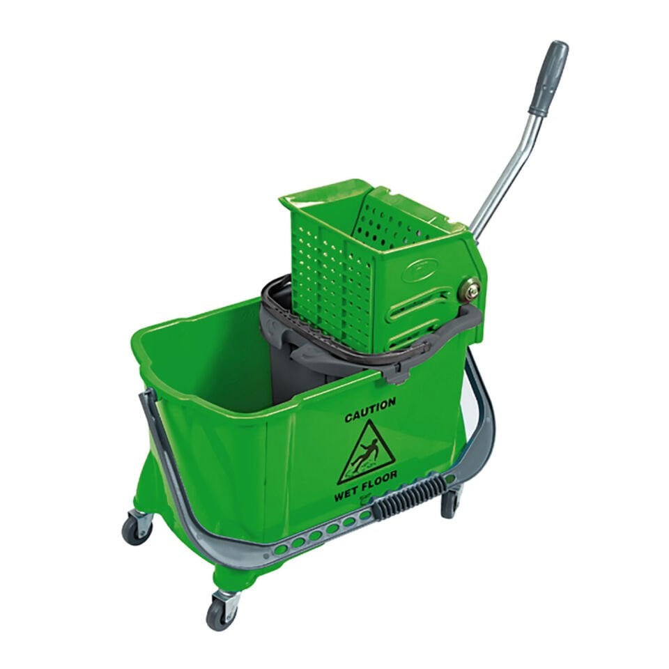 Hünerli Plastik Set Temizlik Seti Karizma Plastik Pres Bilyalı Metal Tekerlekli (Ø50Mm) (24+8) Lt