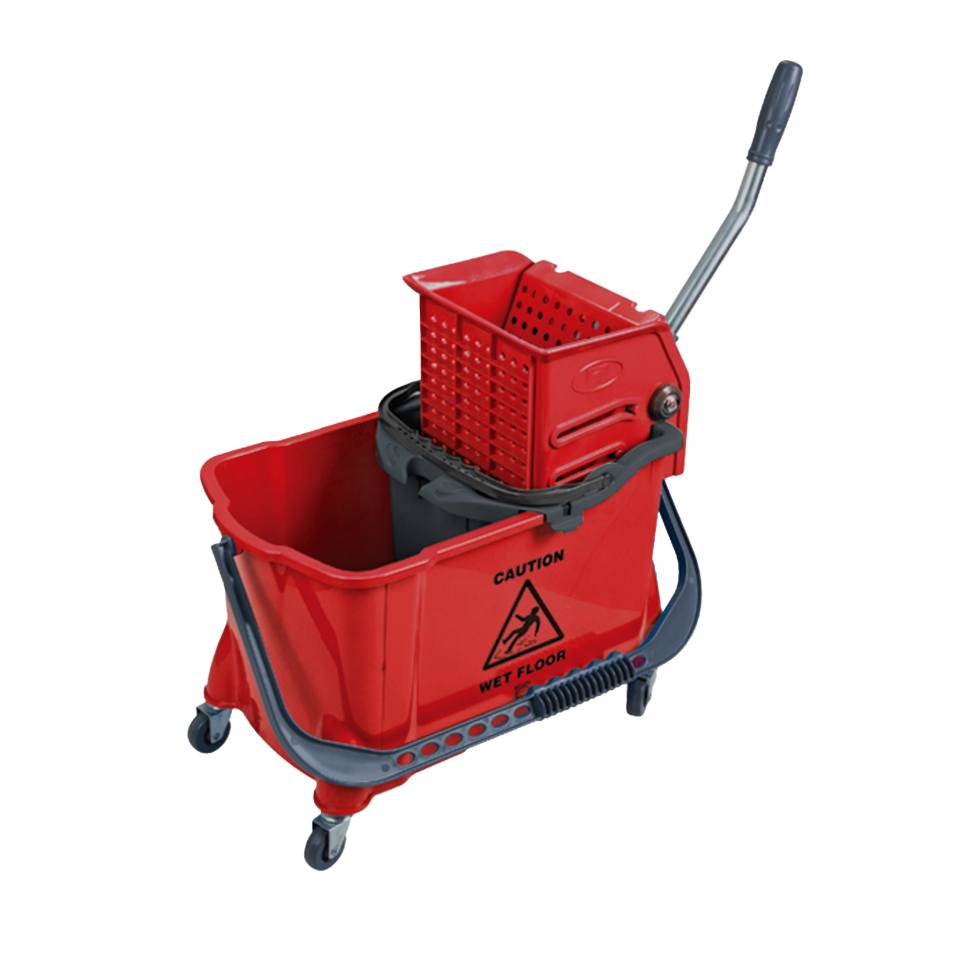 Hünerli Plastik Set Temizlik Seti Karizma Plastik Pres Bilyalı Metal Tekerlekli (Ø50Mm) (24+8) Lt