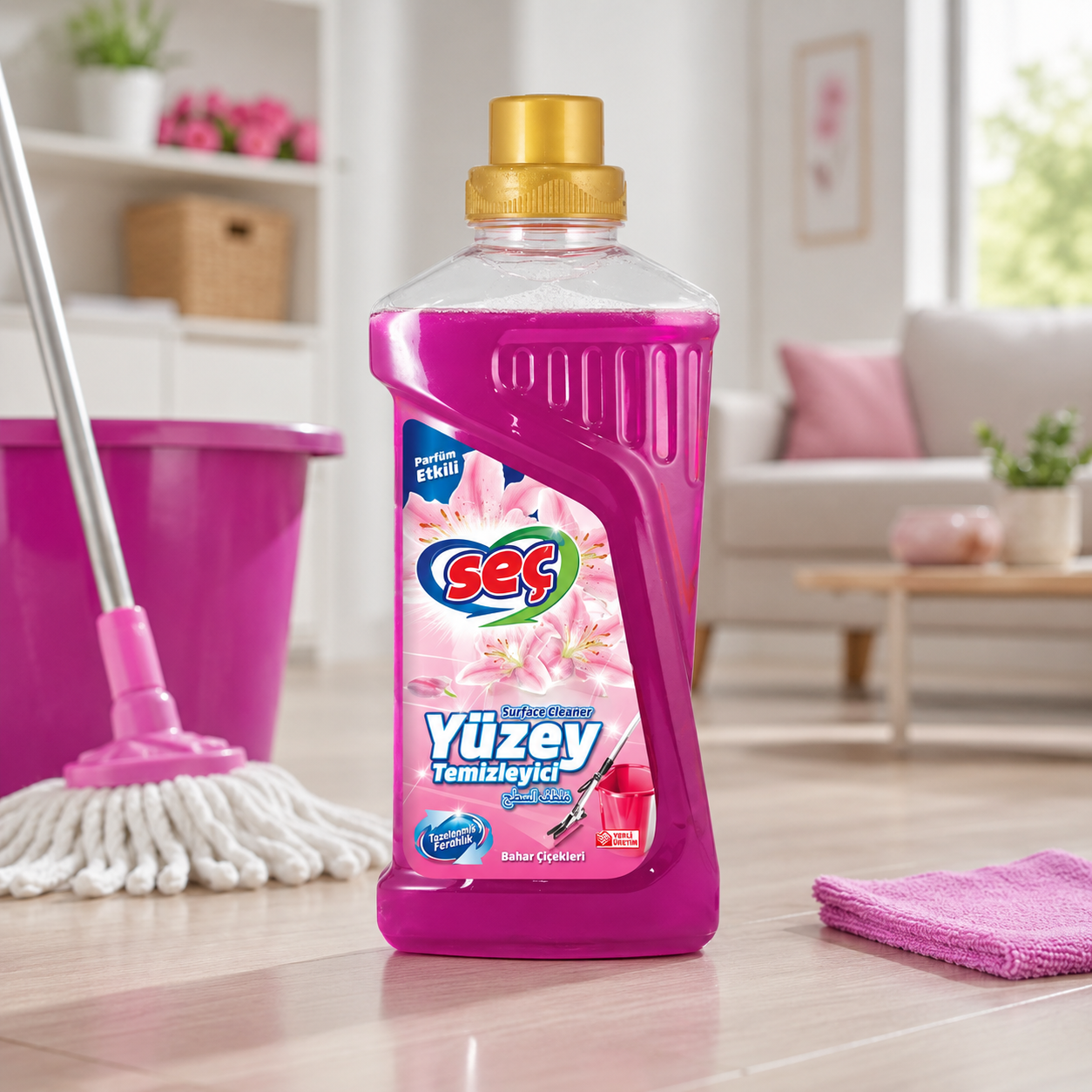 Seç Yüzey Temizleyici Bahar Çiçekleri 1 Kg 12 Adet