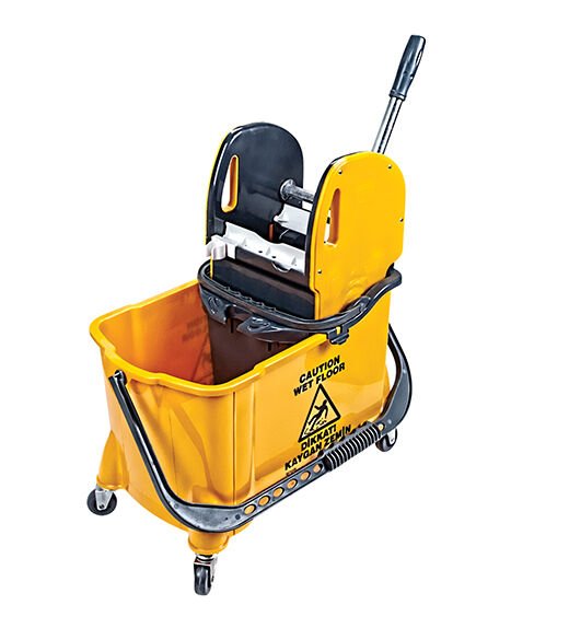 Hünerli Plastik Set Mimoza Plastik Pres Bilyalı Metal Tekerlekli (Ø50Mm) (24+8) Lt
