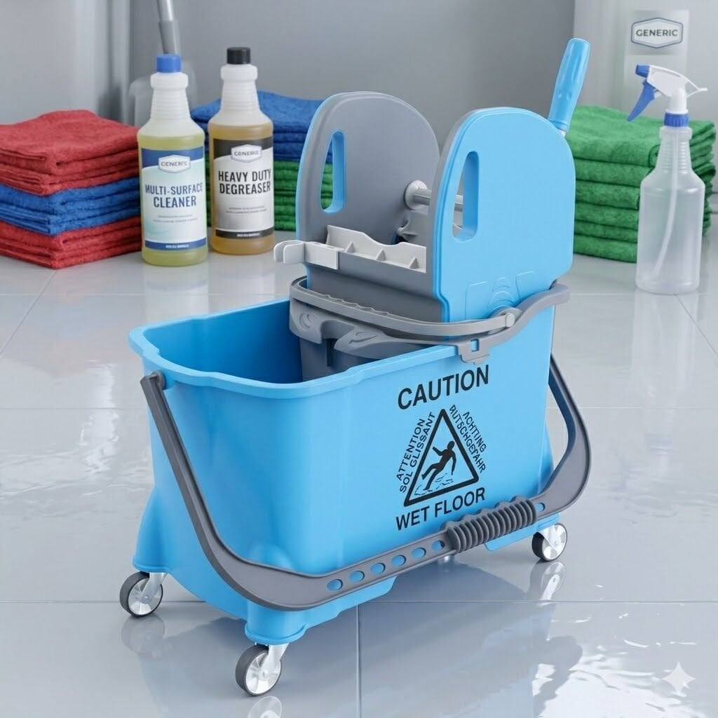 Hünerli Plastik Set Mimoza Plastik Pres Bilyalı Metal Tekerlekli (Ø50Mm) (24+8) Lt