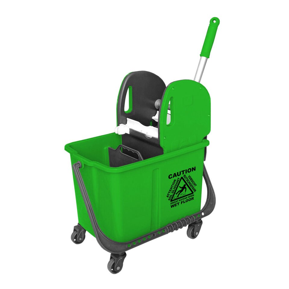 Beta Plastik Temizlik Seti, Mimoza Plastik Pres , Plastik Tekerlekli (Ø50Mm) 20 Lt