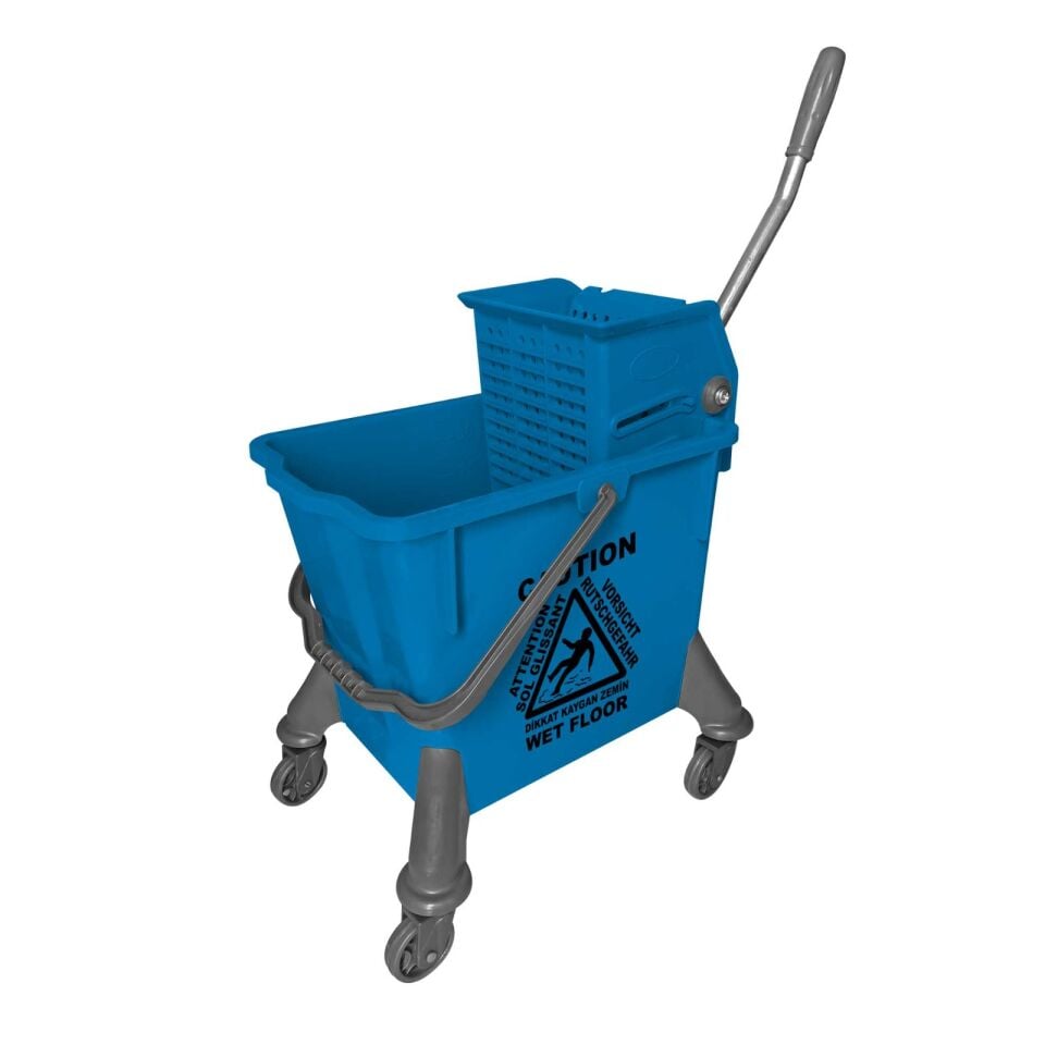 Spider Plastik Set Temizlik Arabası Karizma Plastik Pres Plastik Tekerli (Ø75Mm) 32 Lt