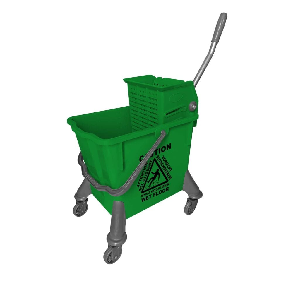 Spider Plastik Set Temizlik Arabası Karizma Plastik Pres Plastik Tekerli (Ø75Mm) 32 Lt