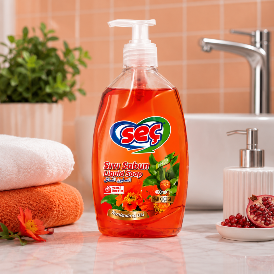 Seç Sıvı El Sabunu Narçiceği & Şeftali 400 ml 12 Adet