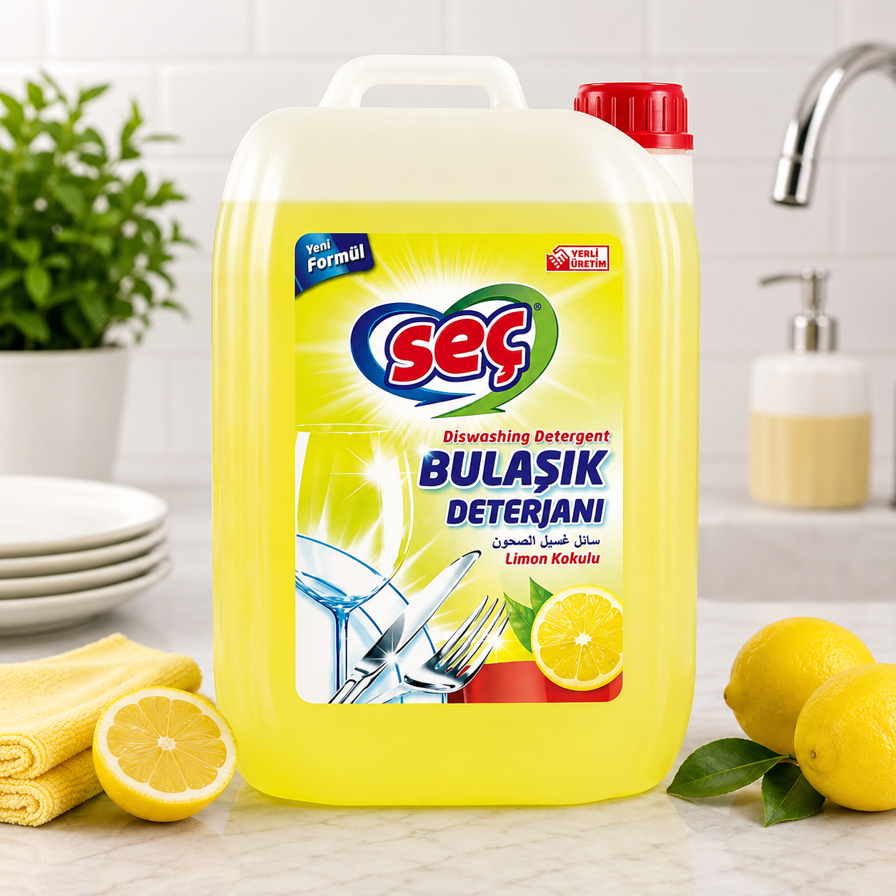 Seç Sıvı Bulaşık Deterjanı Limon 3500 ml 6 Adet