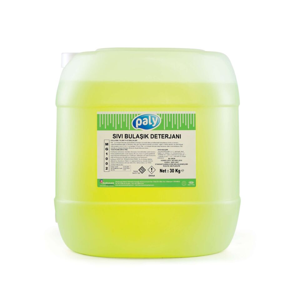 Paly Extra Sıvı Bulaşık Deterjanı Yeşil/Sarı Mg1001 (30 Kg)