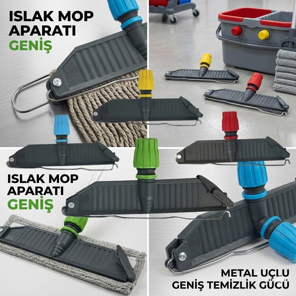 Islak Mop Aparatı Geniş Metal Uclu Geniş