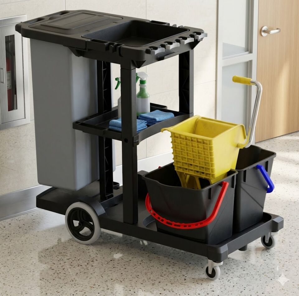 Enjoy Kat Arabası (1*80 Lt Branda ''1S-Br-000018'', 2*Enjoy Kova ''Utp800'', Enjoy Plastik Pres ''Utp792'' ) 2X18 Lt 900X510X240