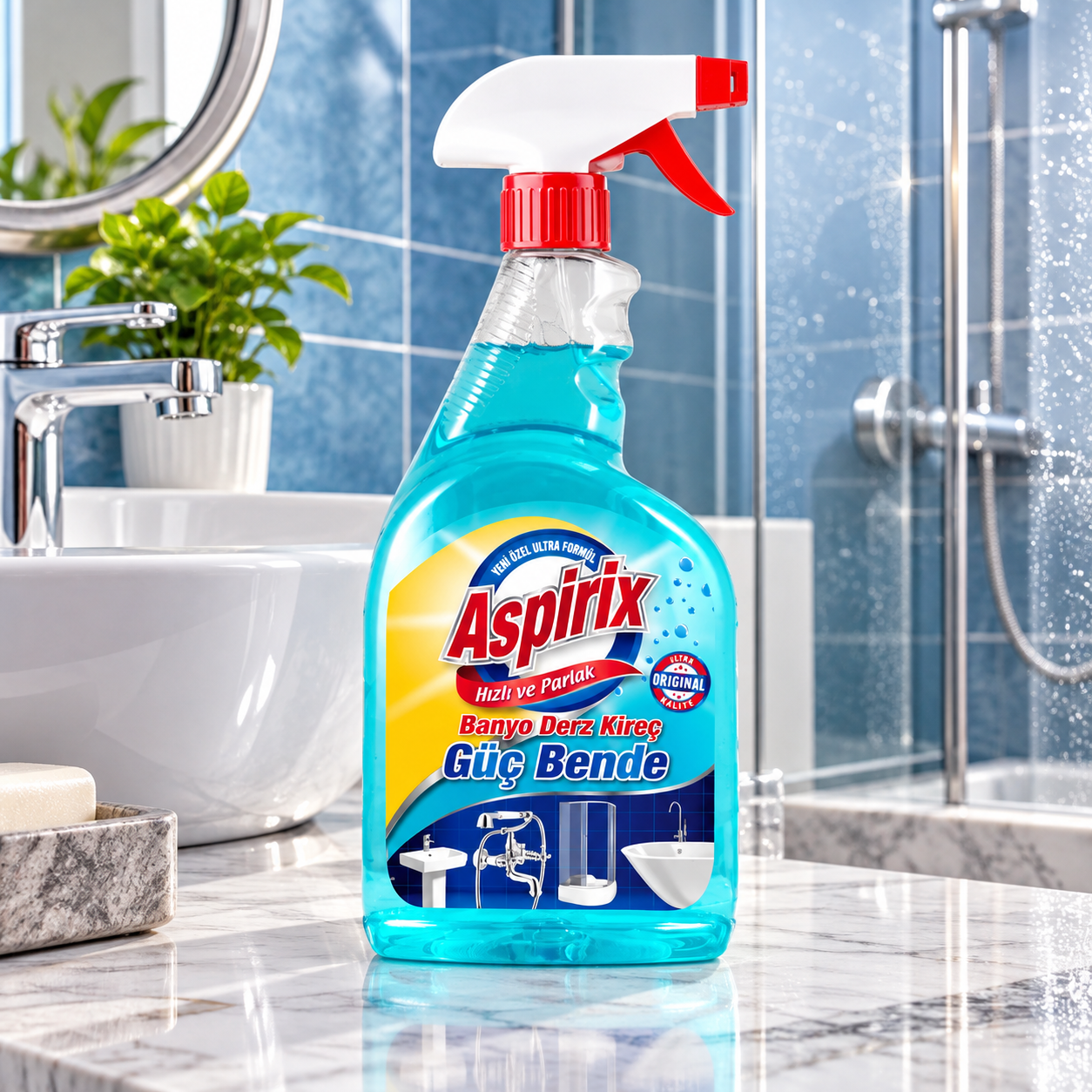 Aspirix Güç Bende Banyo Derz Kireç 750 Ml 12 Adet