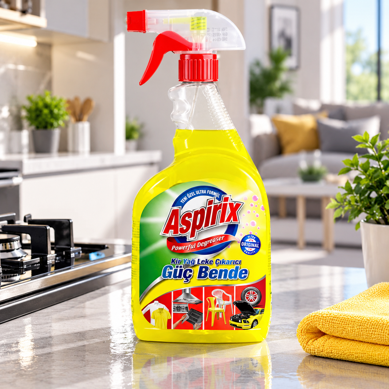 Aspirix Güç Bende Kir Yağ Leke Çıkarıcı 950 Ml 12 Adet