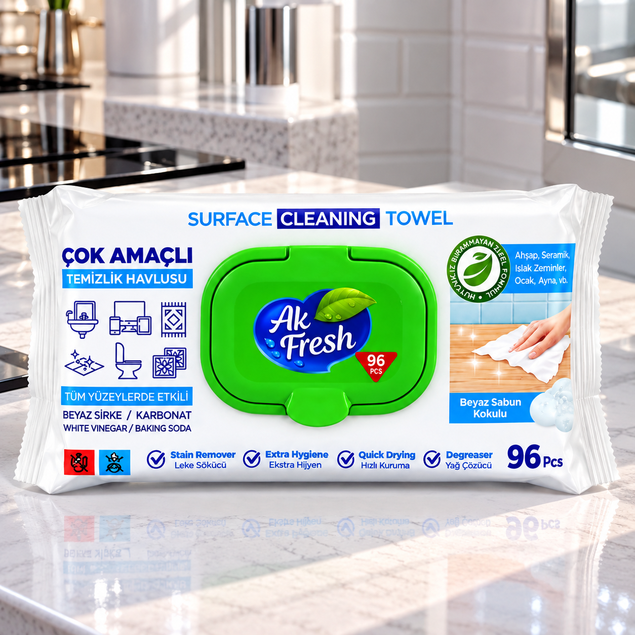 Akfresh Yüzey Havlu 96 Lı 12 Adet