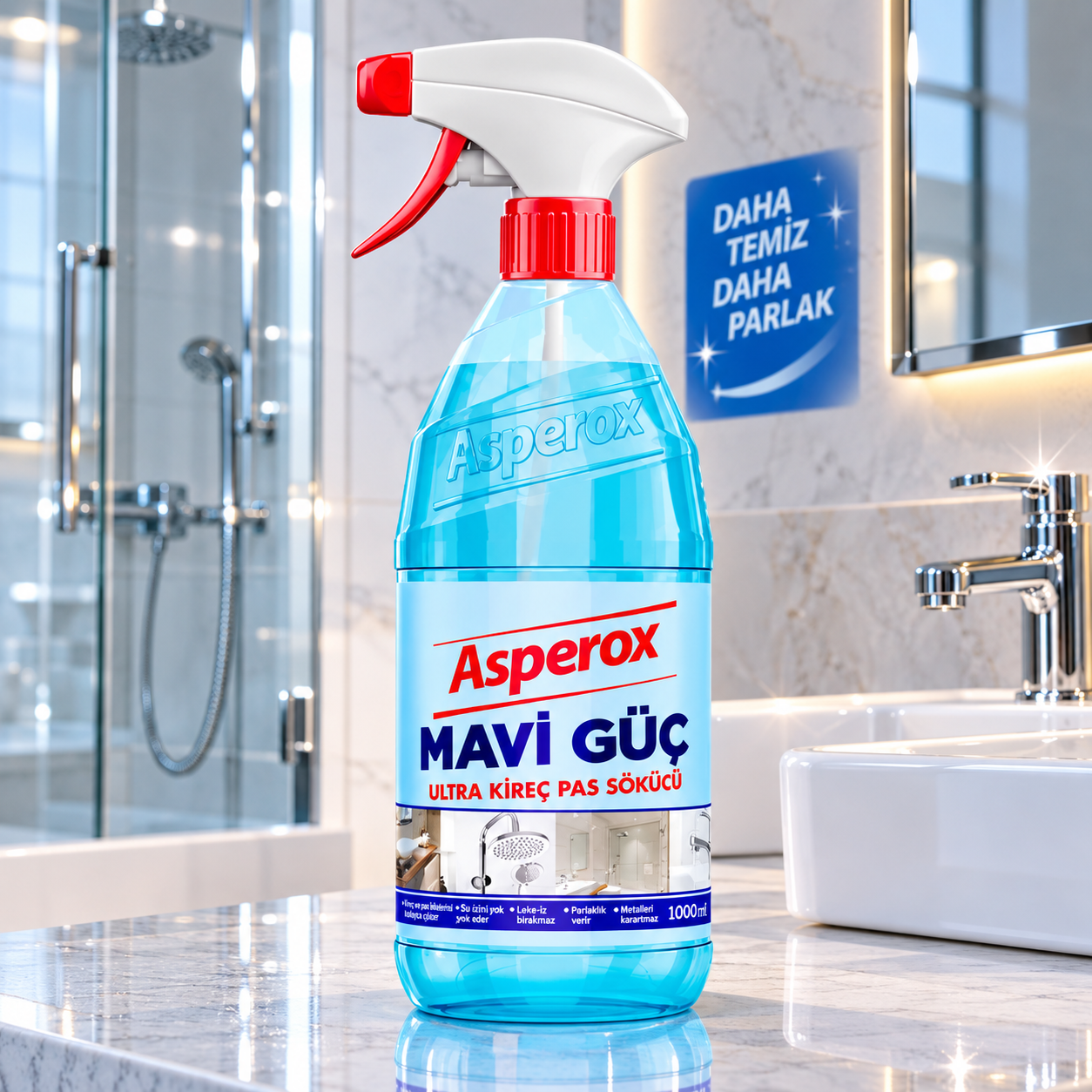 Asperox Mavi Güç 1 Litre Sprey 12 Adet