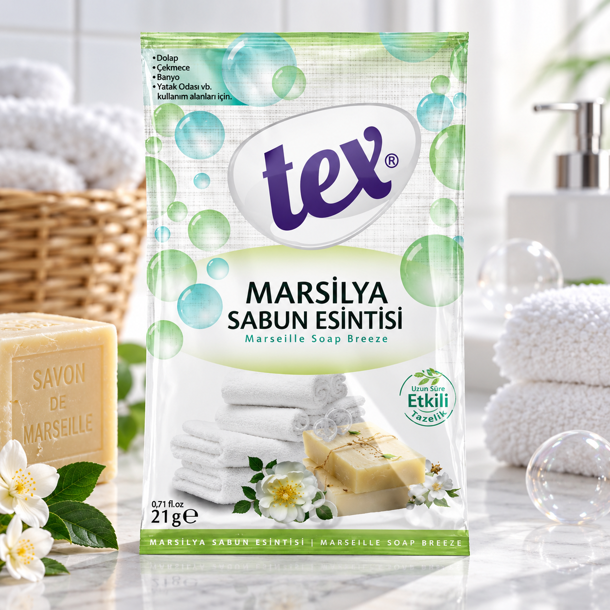 Tex Dolap ve Çekmece Kokusu Marsilya Sabunu 21 Gr 24 Adet