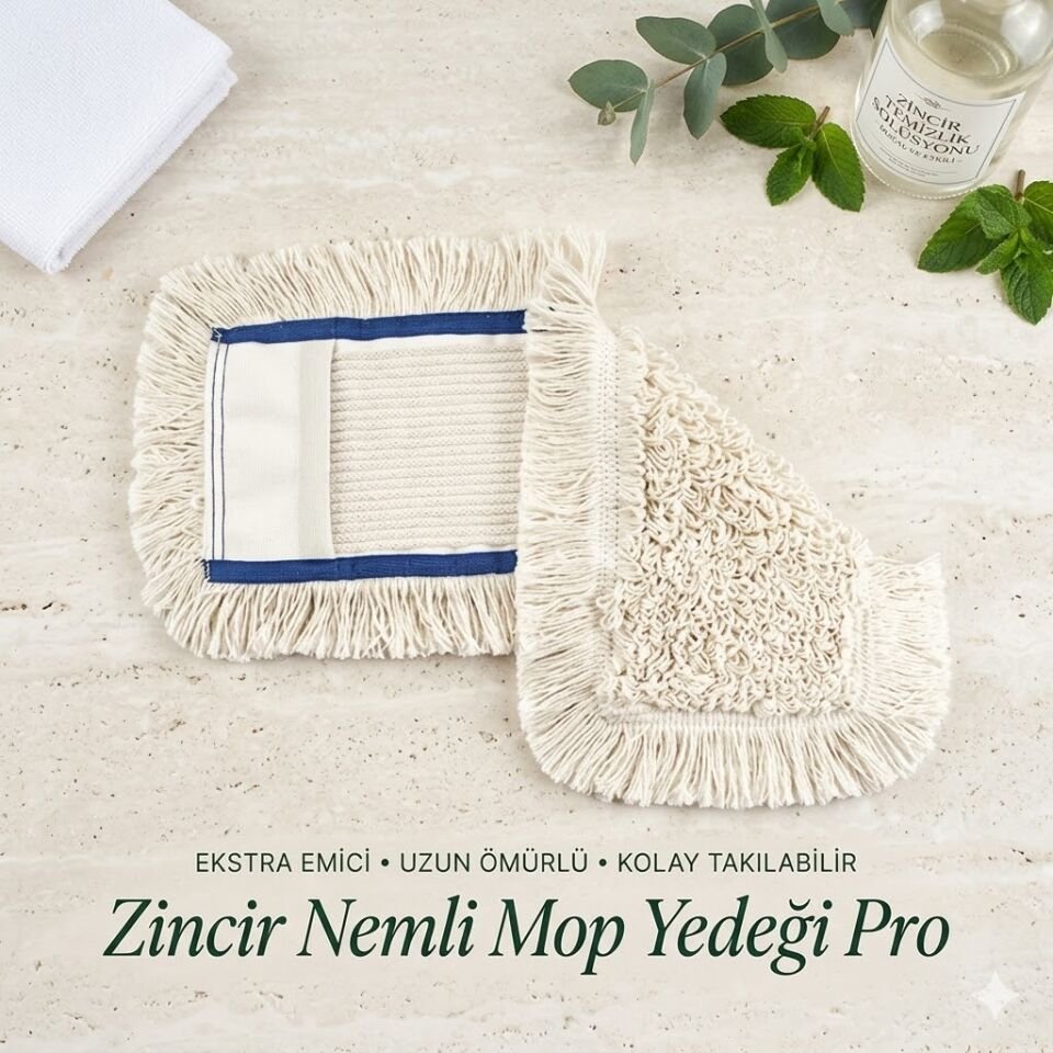 Zincir Nemli Mop Yedeği Pro 210 Gr 60 Cm