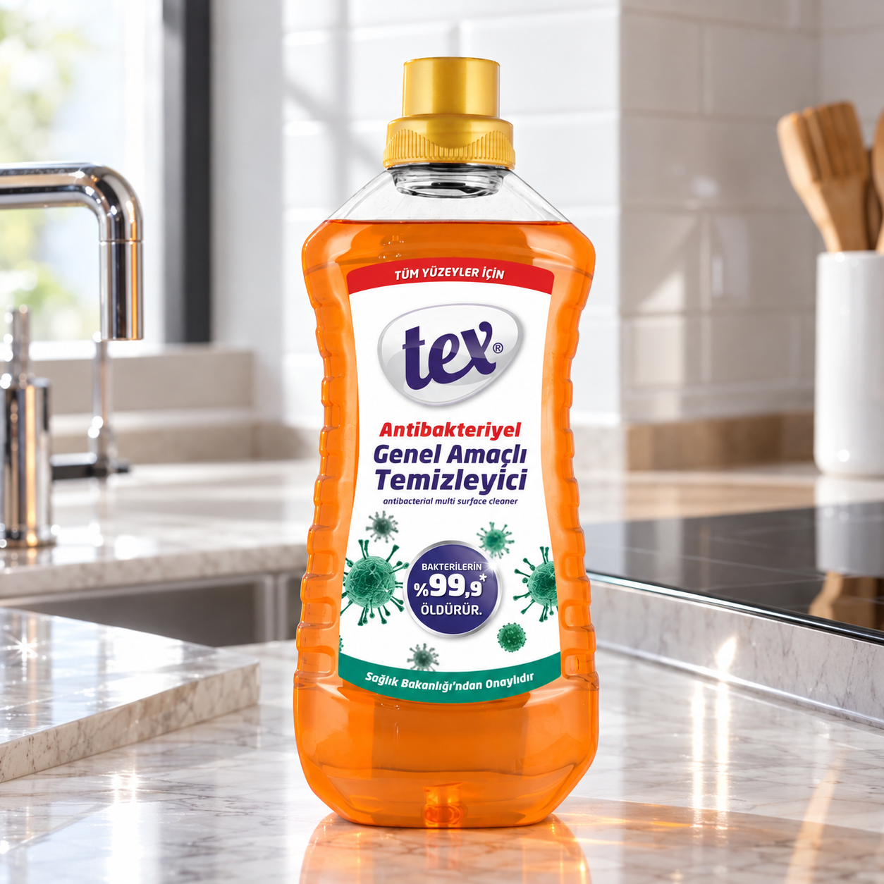 Tex Antibakteriyel Genel Amaçlı Temizleyici 1,5 Lt Turuncu 10 Adet