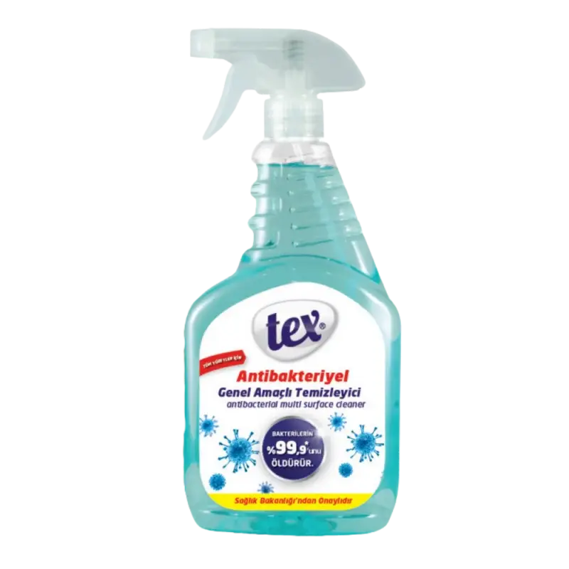 Tex Antibakteriyel Genel Amaçlı Temizleyici Mavi 750 ml 12 Adet