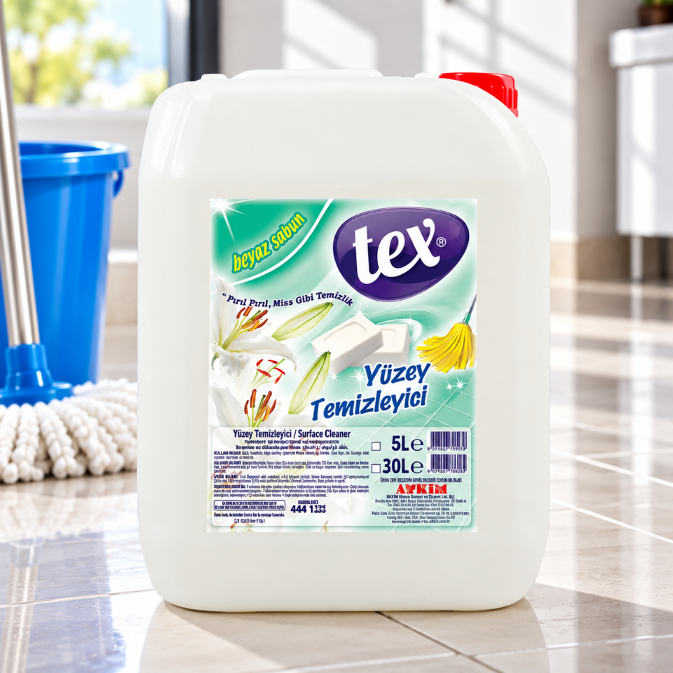 Tex Beyaz Sabun Kokulu Yüzey Temizleyici 5 Kg 4 Adet