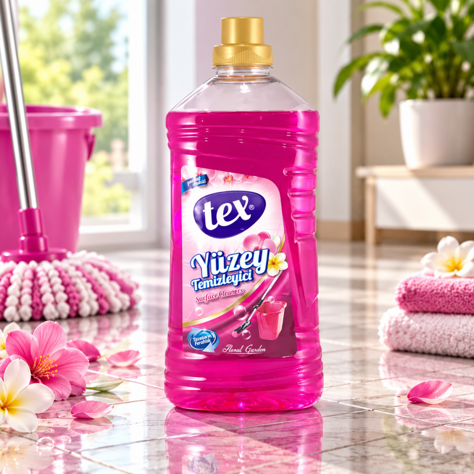 Tex Fresh Genel Yüzey Temizleyici Floral (Pembe) 2.5Kg 6 Adet