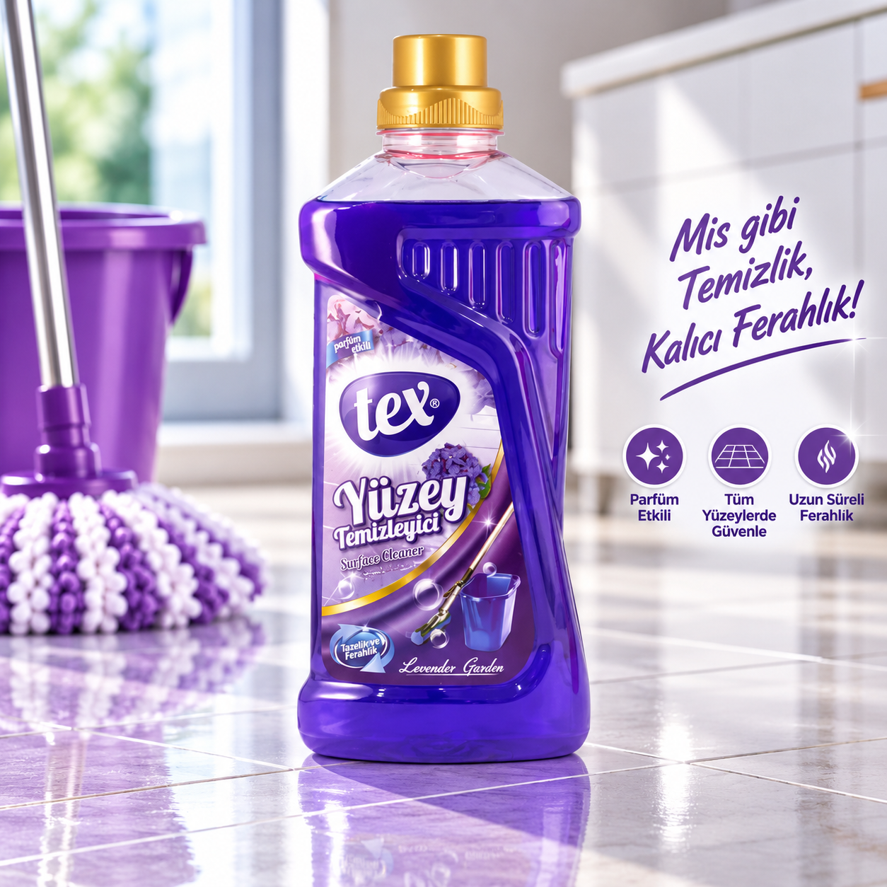 Tex Genel Yüzey Temizleyici (Mor) 1 Kg 12 Adet