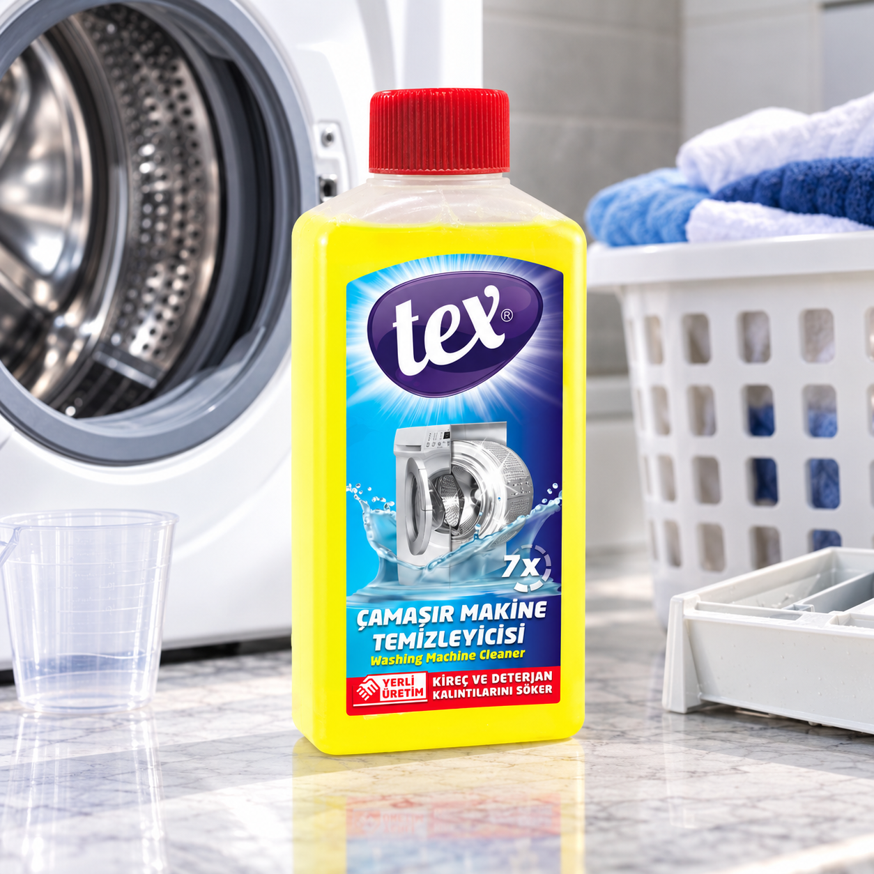 Tex Çamaşır Makine Temizleyici 250 Ml 20 Adet