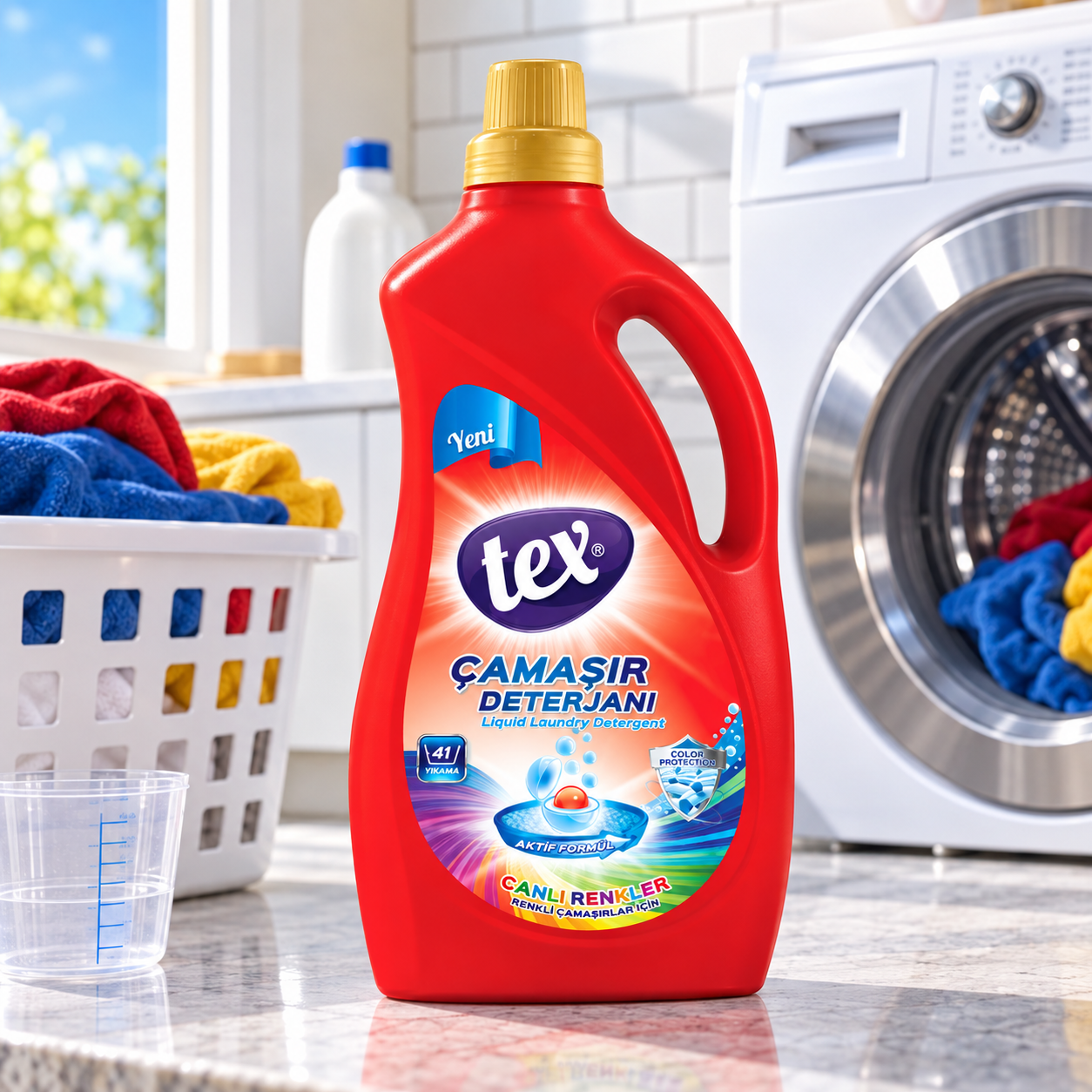 Tex Sıvı Çamaşır Deterjanı Canlı Renkler 2,5 Kg 6 Adet