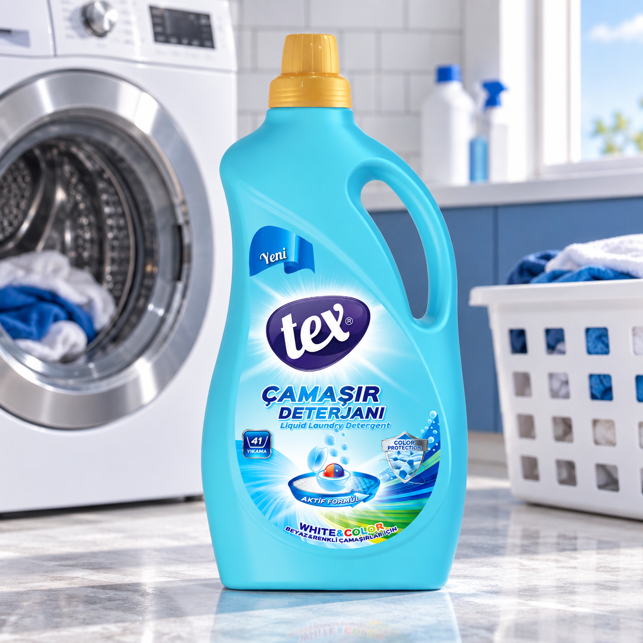 Tex Sıvı Çamaşır Deterjanı Whıte & Color 2,5 Kg 6 Adet