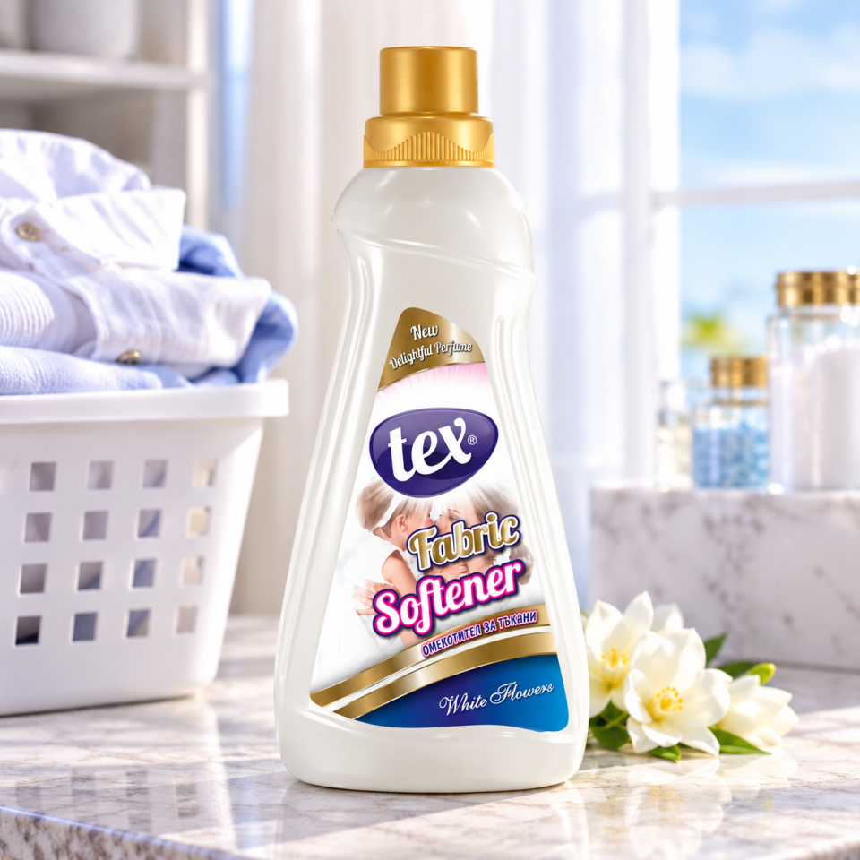 Tex Çamaşır Yumuşatıcısı Beyaz Çiçekler 1000 Gr 12 Adet