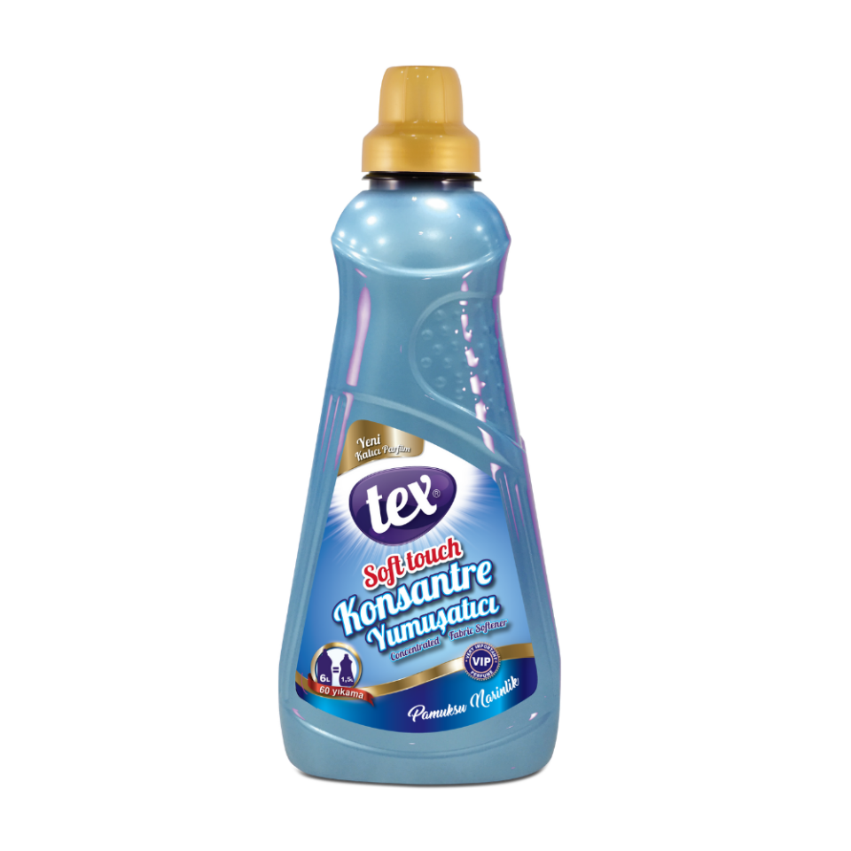 Tex Çamaşır Yumuşatıcısı Konsantre Mavi 1.25 Kg 8 Adet