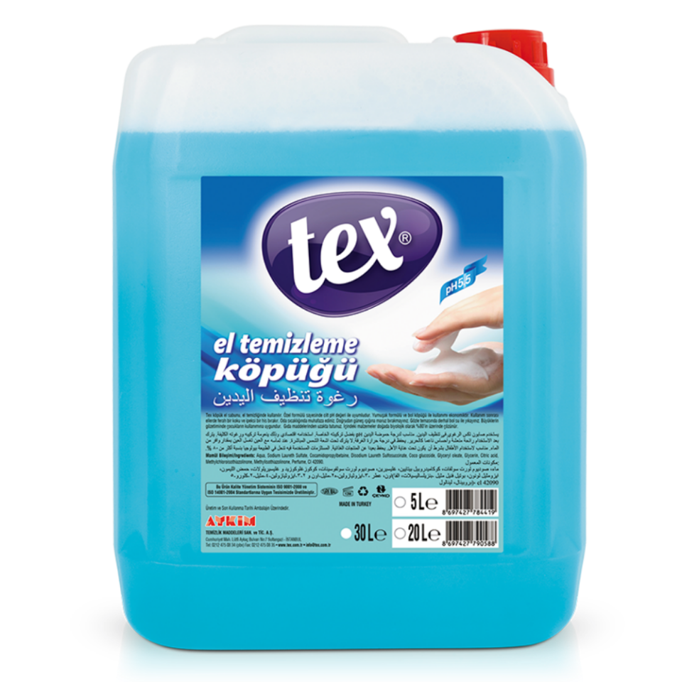 Tex Köpük El Sabunu 5 Kg 4 Adet