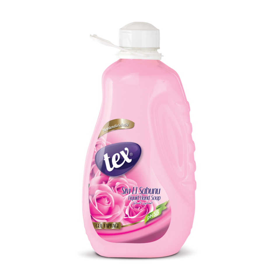Tex Sıvı El Sabunu Gül Yaprağı Pet 3 Kg 4 Adet