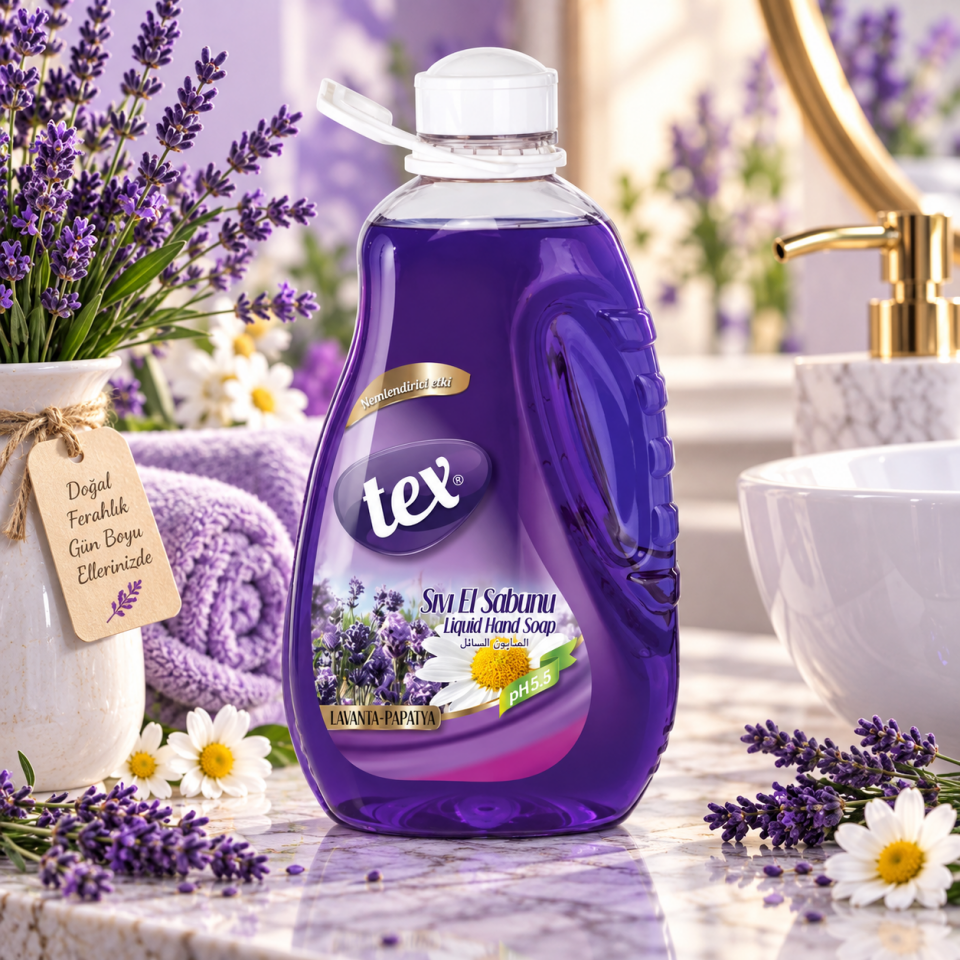 Tex Sıvı El Sabunu Lavanta&Papatya 2 Kg 9 Adet