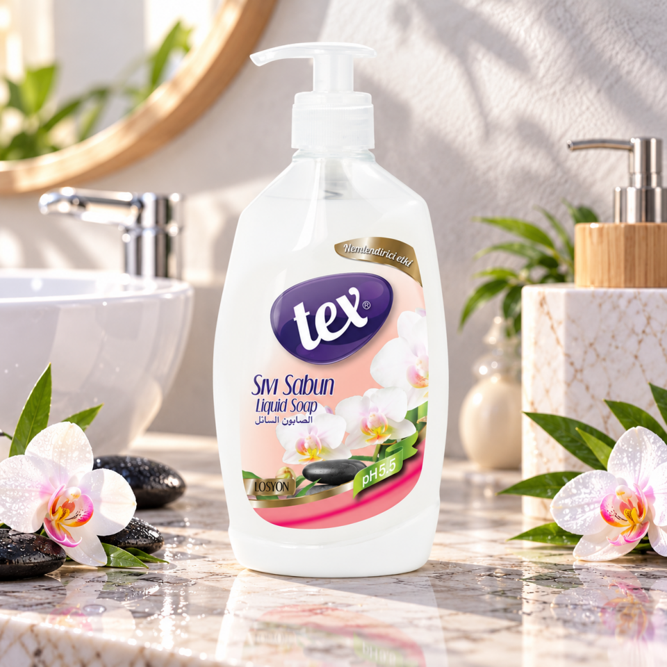 Tex Sıvı El Sabunu Losyon Şeffaf 750 Ml 12 Adet