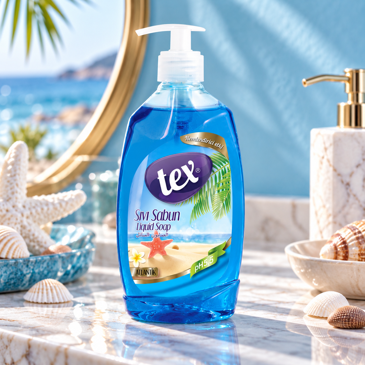 Tex Sıvı El Sabunu Atlantik Şeffaf 750 Ml 12 Adet