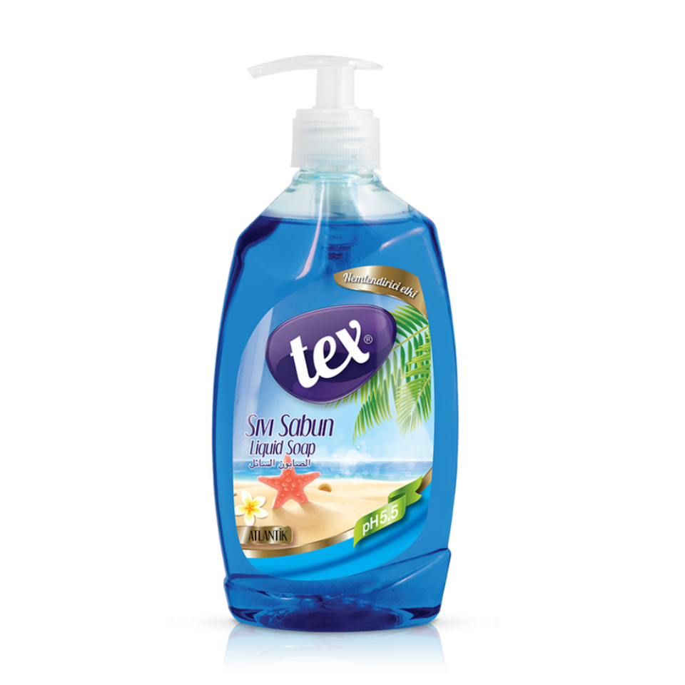 Tex Sıvı El Sabunu Atlantik Şeffaf 750 Ml 12 Adet