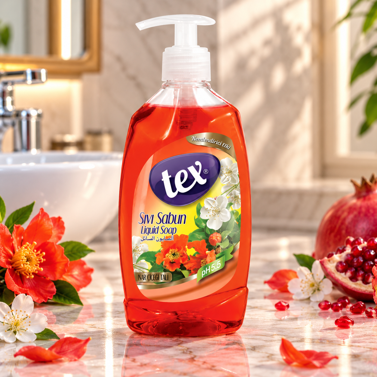 Tex Sıvı El Sabunu Narçiceği & Şeftali 400 Ml 12 Adet