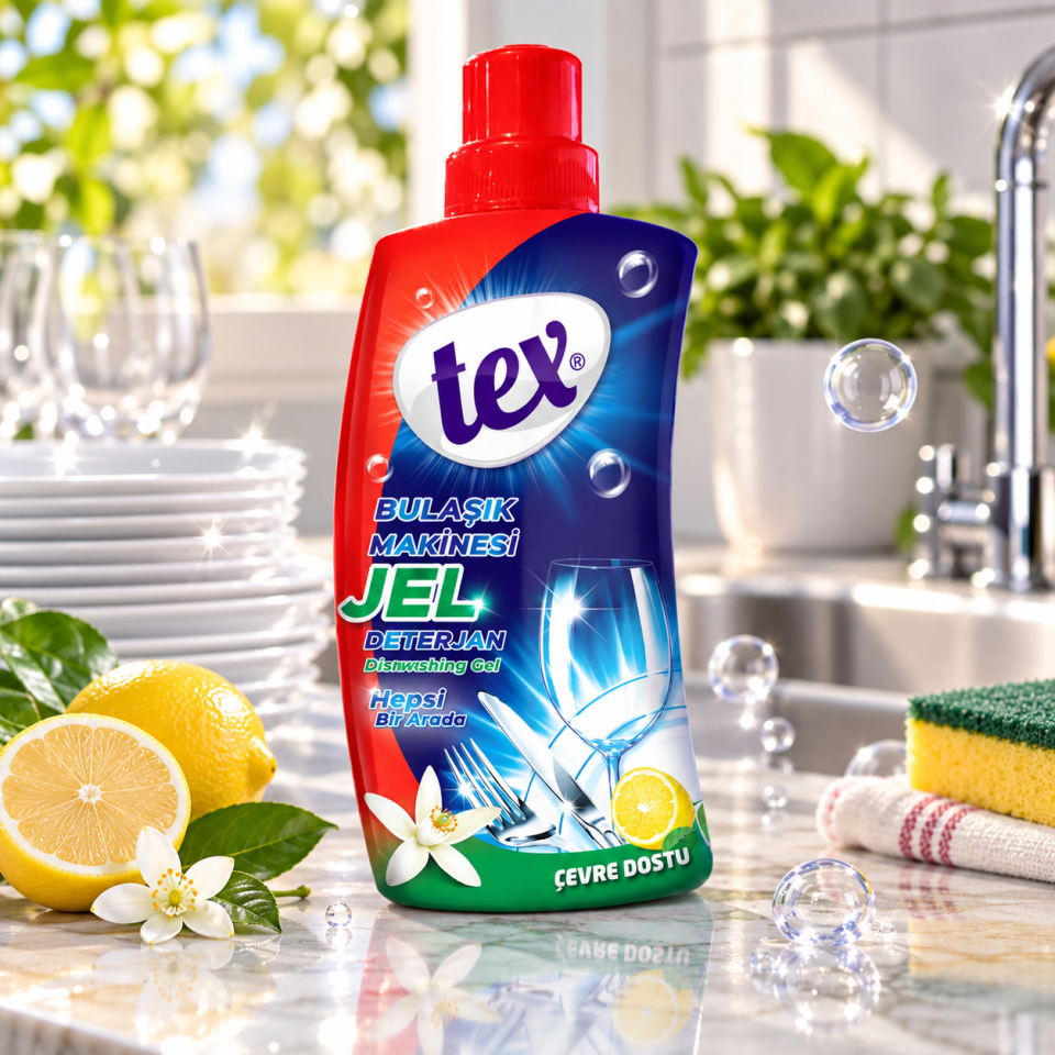 Tex Bulaşık Makine Jeli 1000 Ml 12 Adet