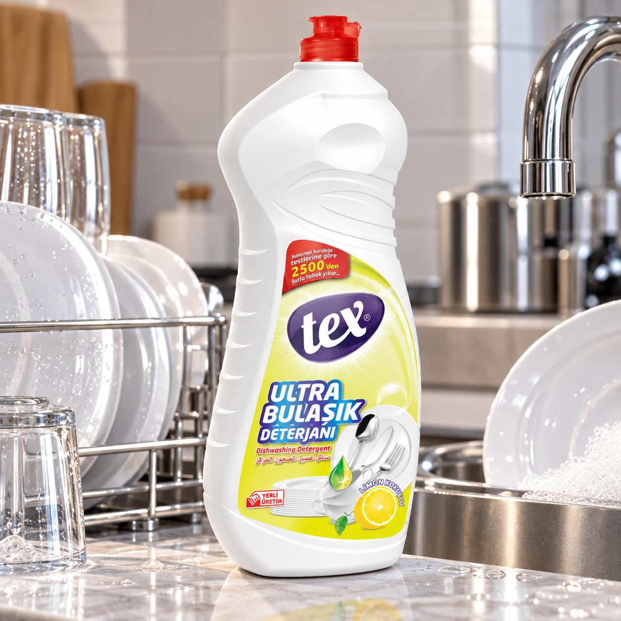 Tex Ultra Sıvı Bulaşık Deterjanı Limon 675 Ml 12 Adet