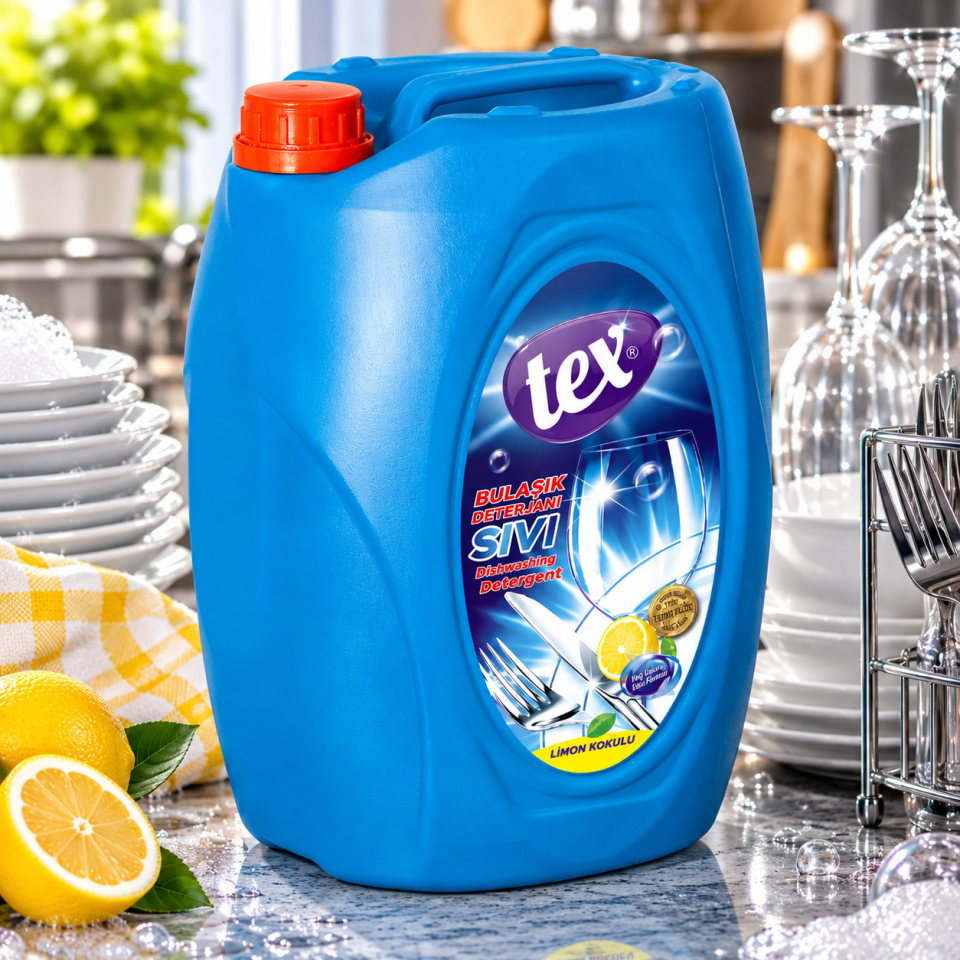 Tex Sıvı Bulaşık Deterjanı Limon 4 Kg 4 Adet