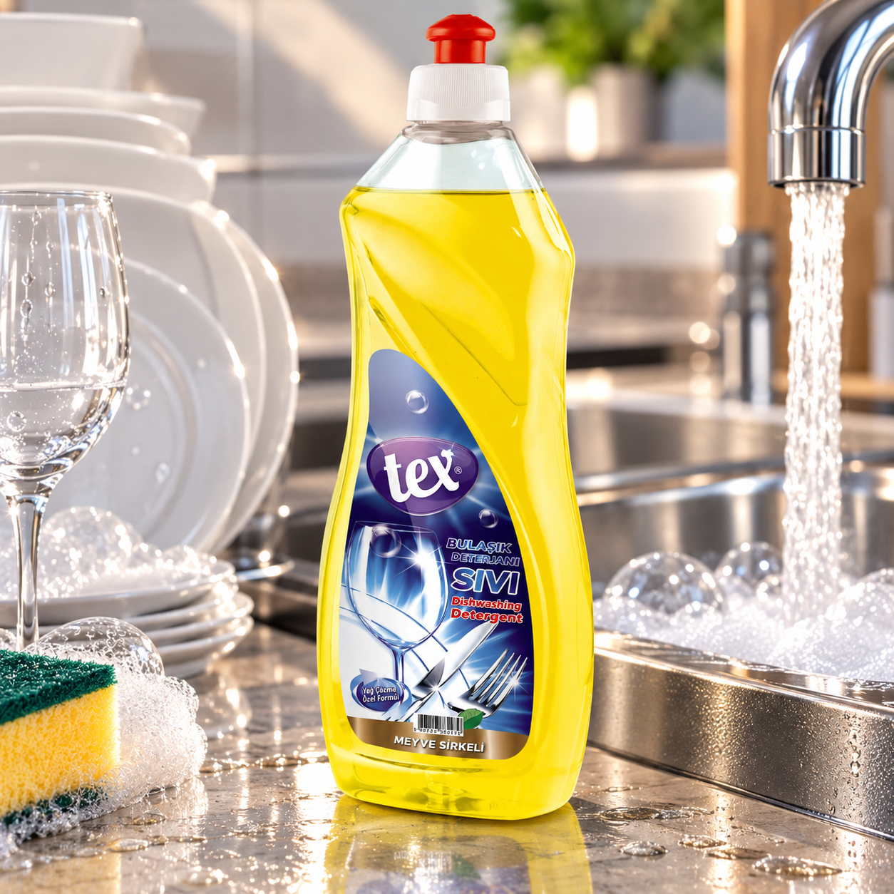 Tex Sıvı Bulaşık Deterjanı M.Sirkeli 500 Gr 24 Adet