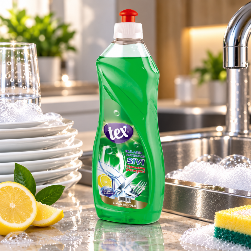 Tex Sıvı Bulaşık Deterjanı Limonlu 500 Gr 24 Adet