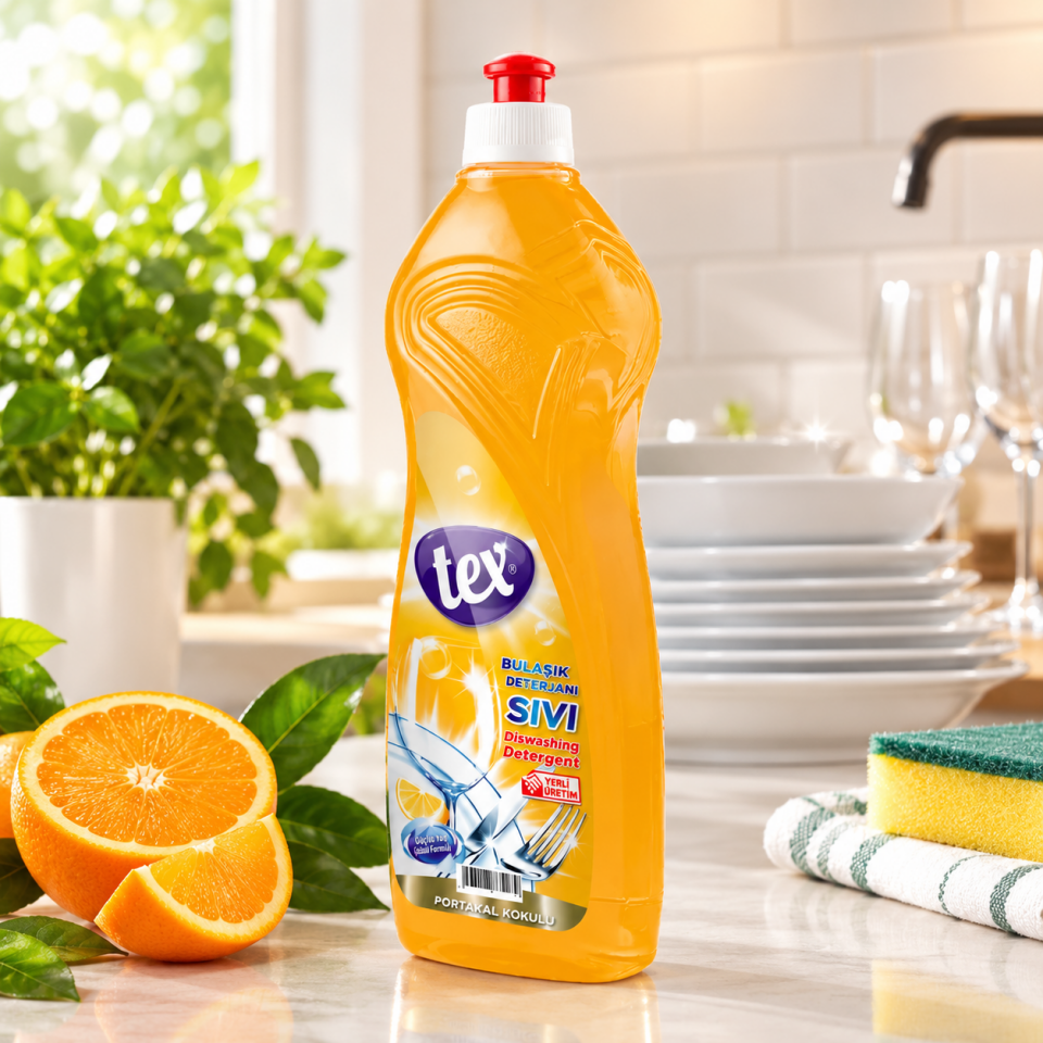 Tex Sıvı Bulaşık Deterjanı Portakallı 750 Gr 20 Adet