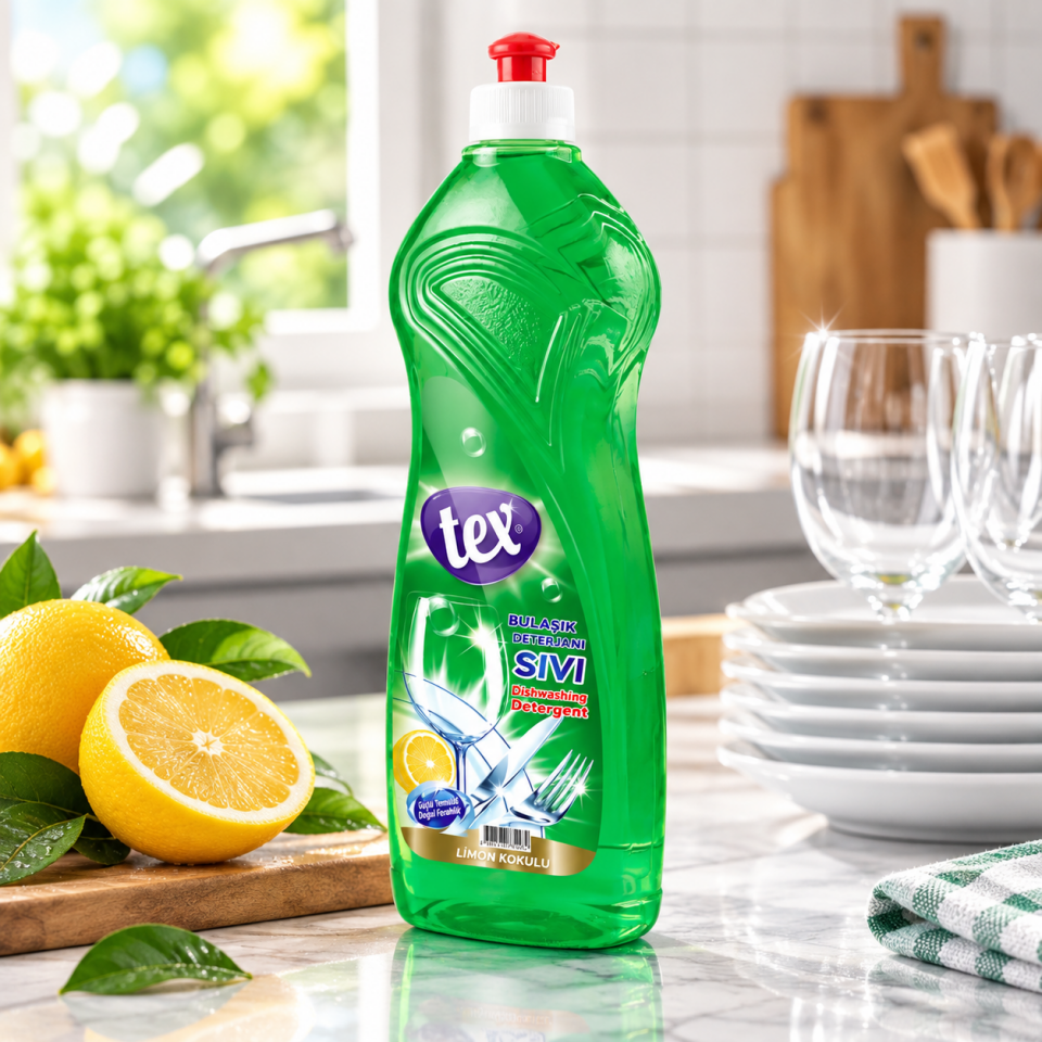 Tex Sıvı Bulaşık Deterjanı Limonlu 750 Gr 20 Adet