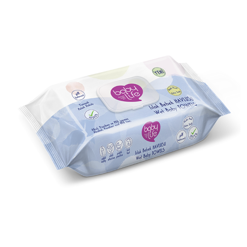 Baby Life Islak Havlu 70*Kapaklı 70'Li