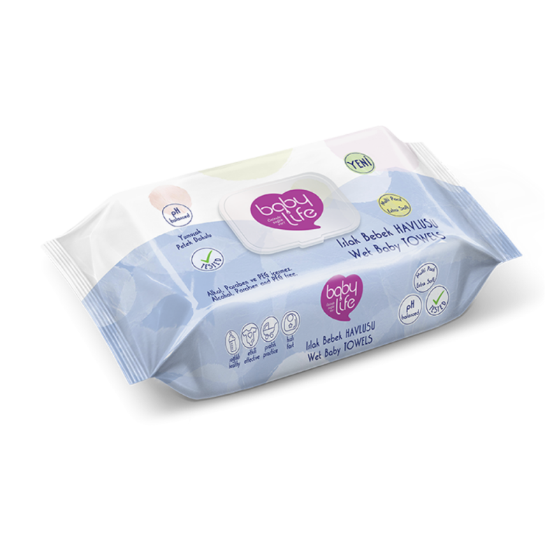 Baby Life Islak Havlu Kapaklı 70'Li